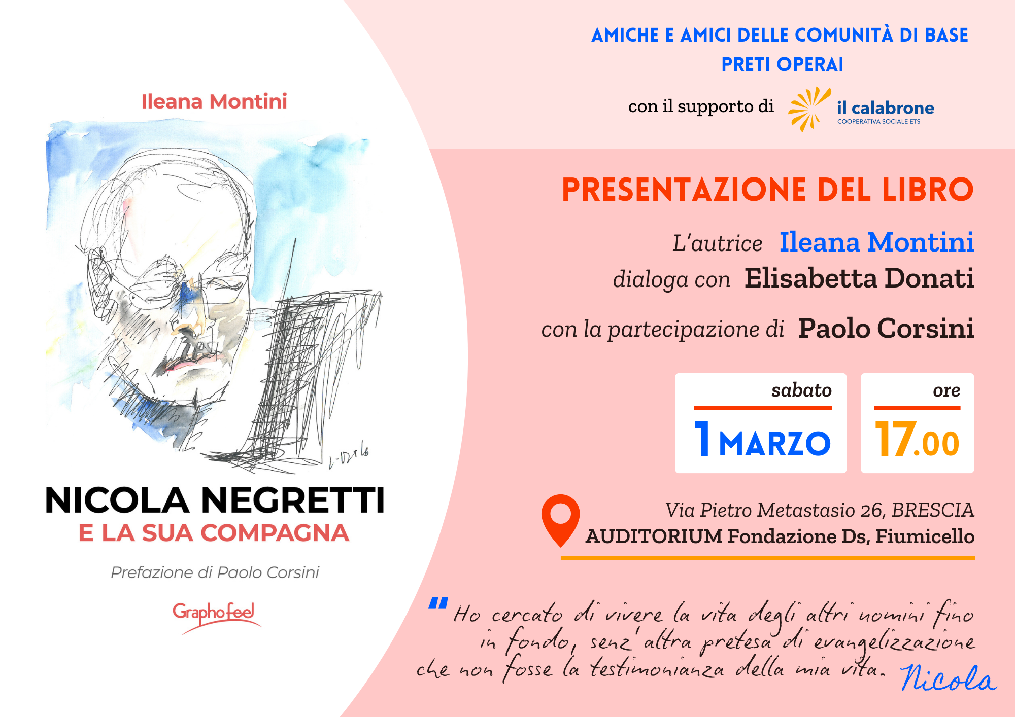 presentazione libro Negretti e la sua compagna