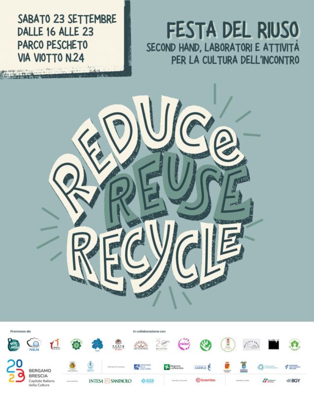 Questo sabato ci trovate alla Festa del Riuso di @poco.conto, venite a trovarci!
♻️🪑🛋️🛏️♻️

📅 Sabato 23 settembre
🕒 Dalle 16 alle 19
📍 Parco Pescheto, via Viotto n.24