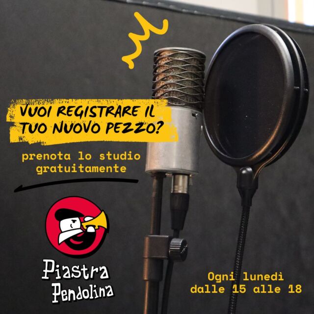 Per prenotare lo studio di registrazione scrivici in DM!