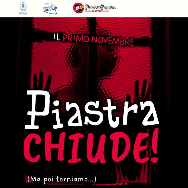 L'1 novembre non ci siamo! Per non rimanere chiusi fuori tornate lunedì!